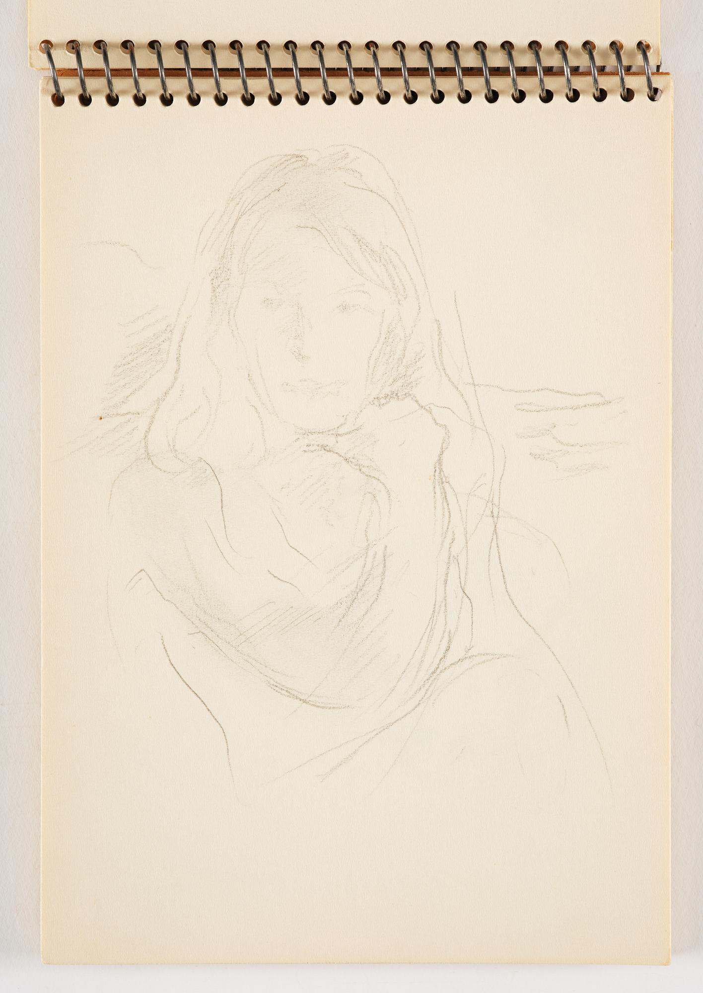 Lotte Laserstein, 1 skissblock med ca 14 teckningar varav 1 signerad.