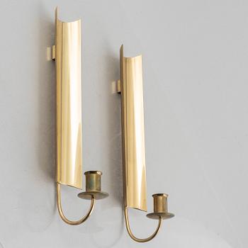 Pierre Forssell, a pair of wall sconces, 'Reflex', Skultuna, 1990-94.