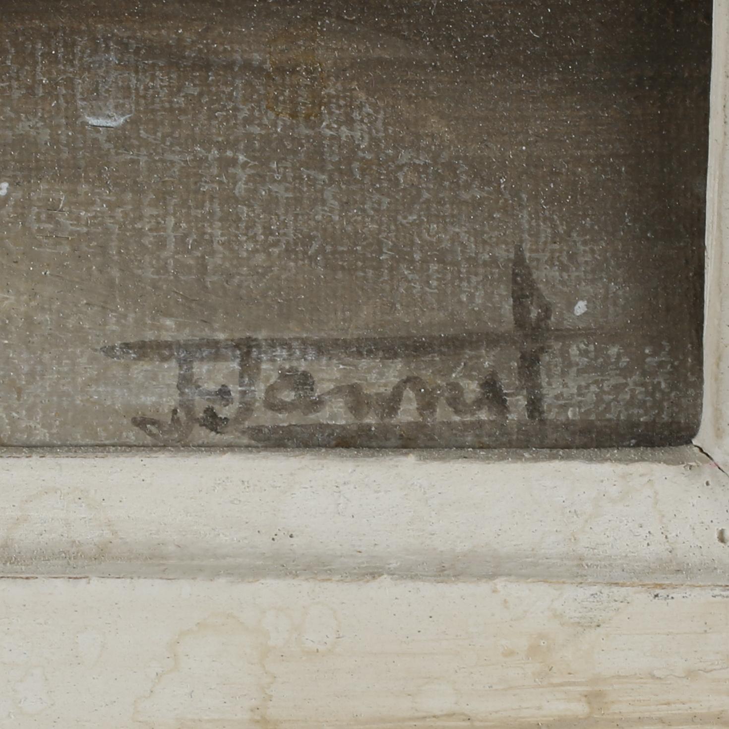 OKÄND KONSTNÄR, olja på duk, 1900-tal, otydligt signerad Jannel.