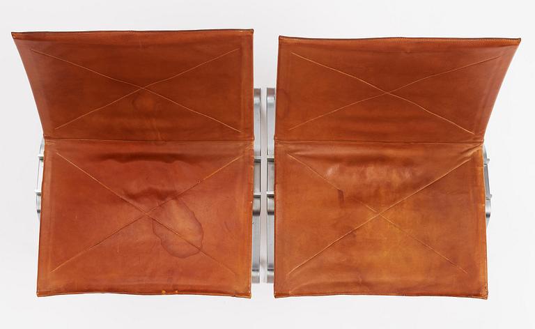 Poul Kjaerholm, a pair of "PK22" easy chairs, E. Kold Christensen, Denmark.