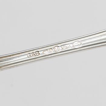 27 silver spoons, model old French, CG Hallberg and GAB, Stockholm, 1924-65.