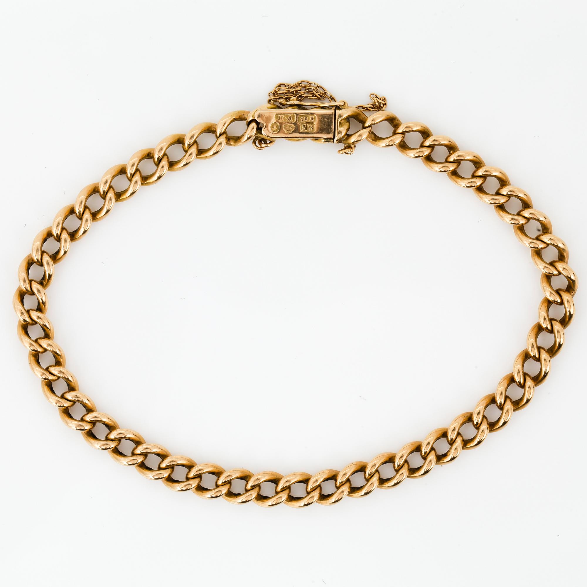 ARMBAND, guld 18k, K. Anderson, Stockholm 1939. Vikt ca 19 gram.