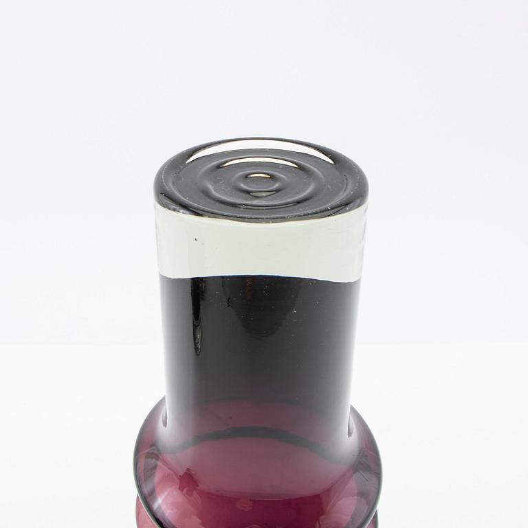 Tamara Aladin, vases, 5 pcs, glass, Riihimäen Lasi, Finland, 1960s/70s.