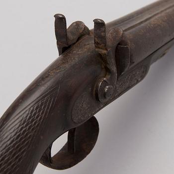 A Central European percussion lock pistol from the first half of the 19th century.