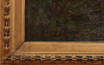 OKÄND KONSTNÄR, olja på pannå, otydligt sign samt dat 05, tidigt 1900-tal.