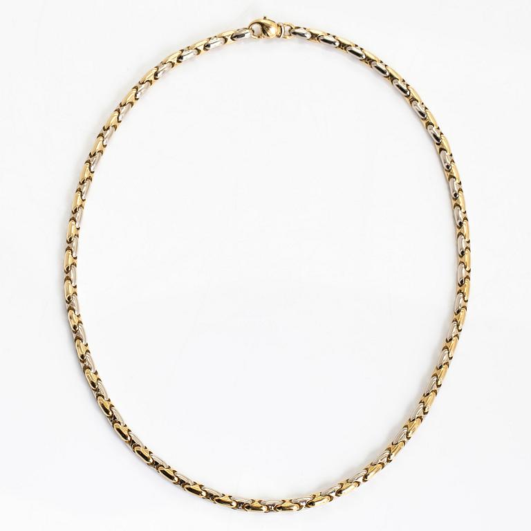 Halsband, 18K guld/vitguld. Chimento, Italien.
