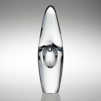 TIMO SARPANEVA, A GLASS SCULPTURE. Orchid. Signed Timo Sarpaneva -3568. Designed in 1954.