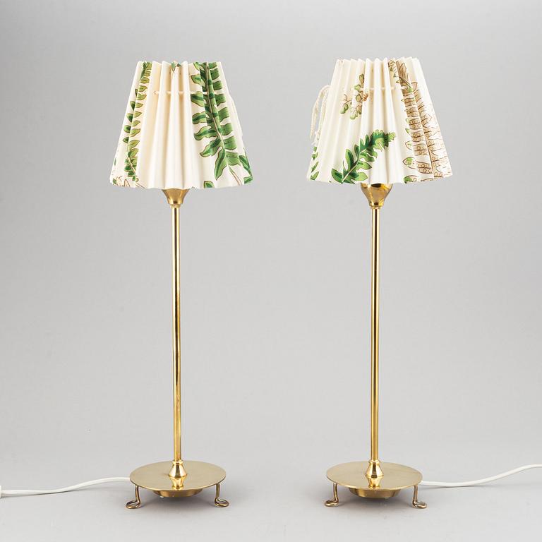 Josef Frank, a pair of model 2552 brass table lamps, Firma Svenskt Tenn, designed 1938.