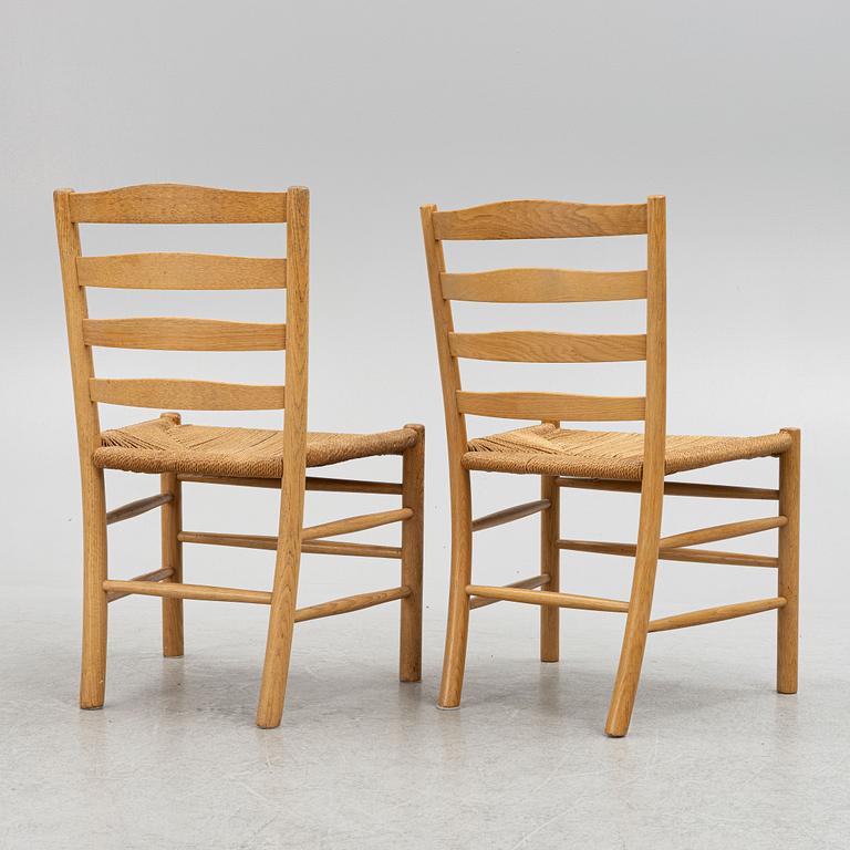 Kaare Klint, six "Kirkestolen" chairs, Denmark, second half of the 20th century.