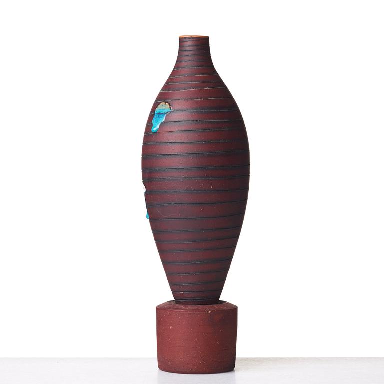 Wilhelm Kåge, a Farsta stoneware "Terra Spirea" vase, Gustavsberg Studio Sweden 1956.