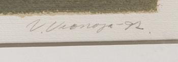 VEIKKO VIONOJA, litograph, signed and dated-92. Marked artist´s print.