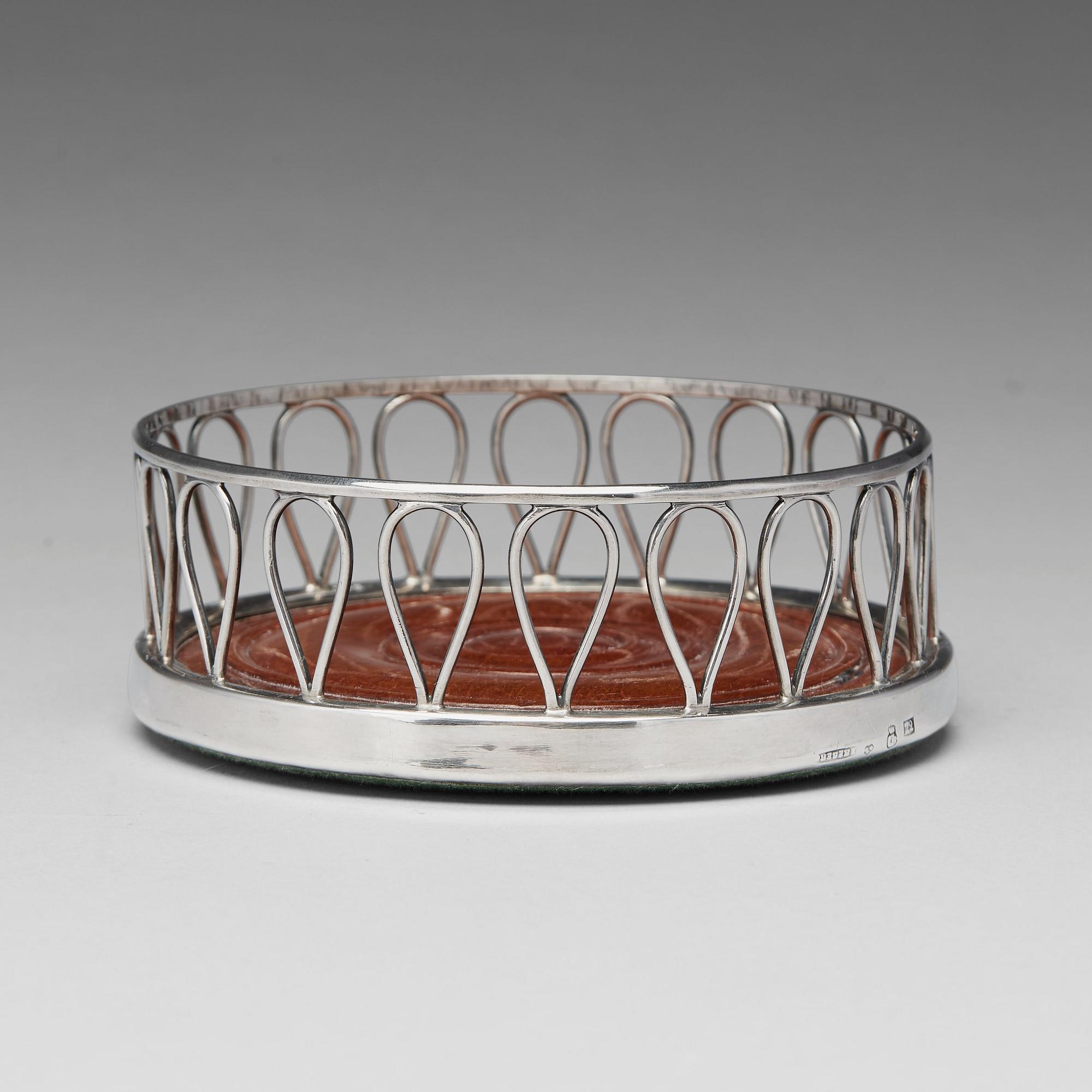 Adolf Fredrik Ekeberg, coaster, silver, Göteborg 1806. Empire.