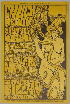Wes Wilson, concert posters, a pair, West Coast Lithograph, 1967.