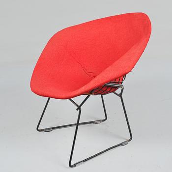 FÅTÖLJ, "Diamond chair" Harry Bertoia. 1900-talets andra hälft.