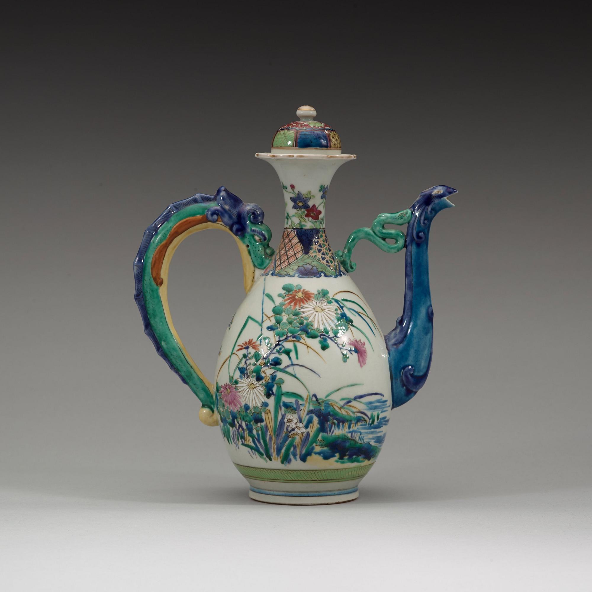 KANNA med LOCK, porslin. Japan, Meij (1868-1912).