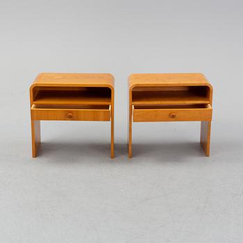 A matched pair of bedside tables, 1930's/40's.