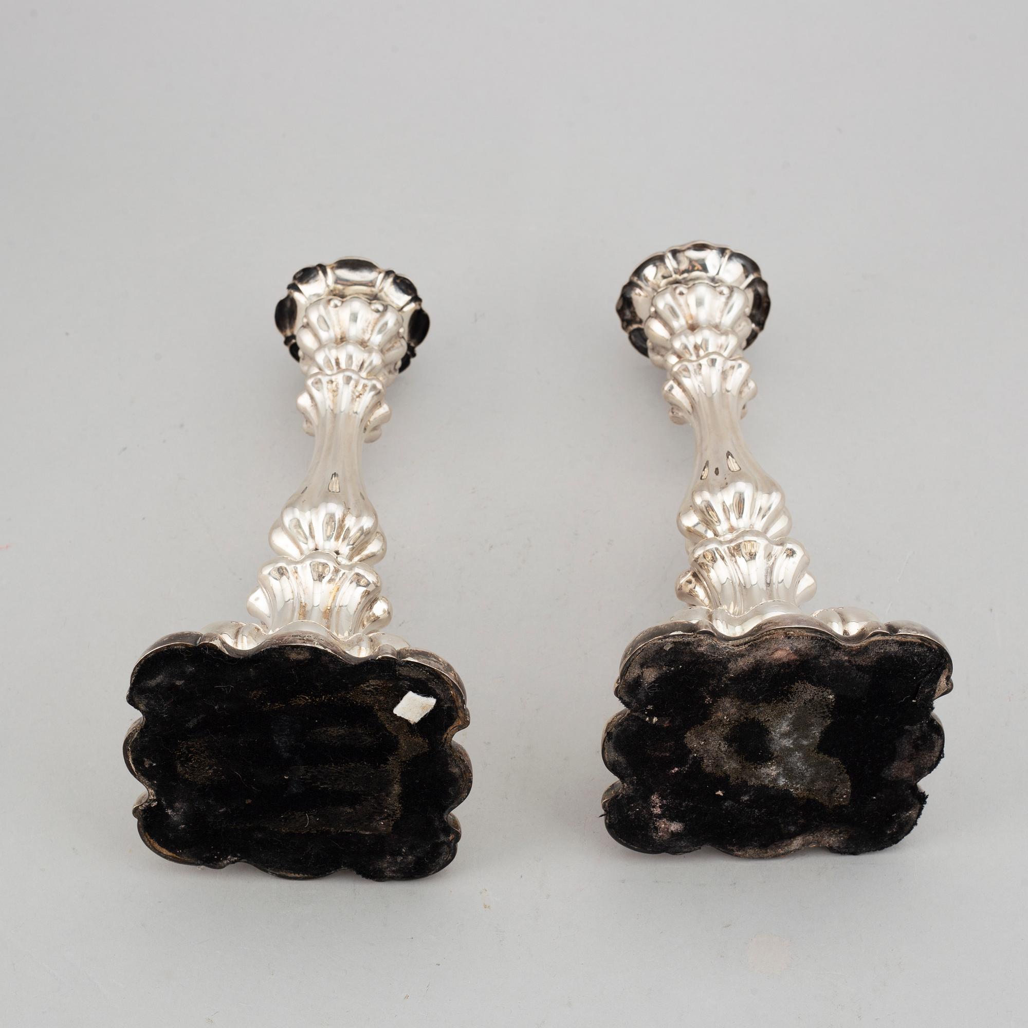 A pair of similar swedish silver candlesticks, K. Andersson, Stockholm 1927-28.