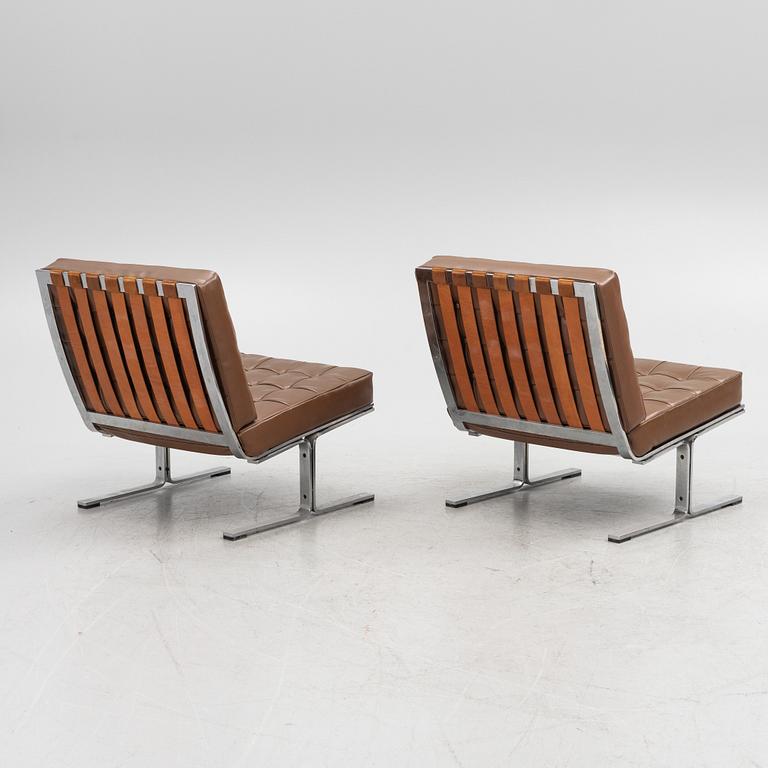 Karl Erik Ekselius, armchairs, a pair, "F60", for JOC möbler, Vetlanda, 1970s.