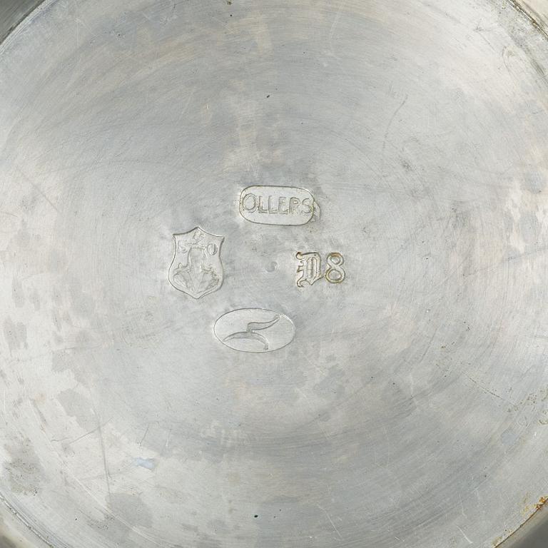 Edvin Ollers, a pewter bowl, Schreuder & Olsson, Stockholm, 1930.