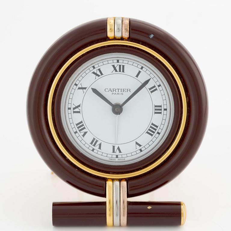 Cartier, alarm clock, 75 x 86 x 26 mm.
