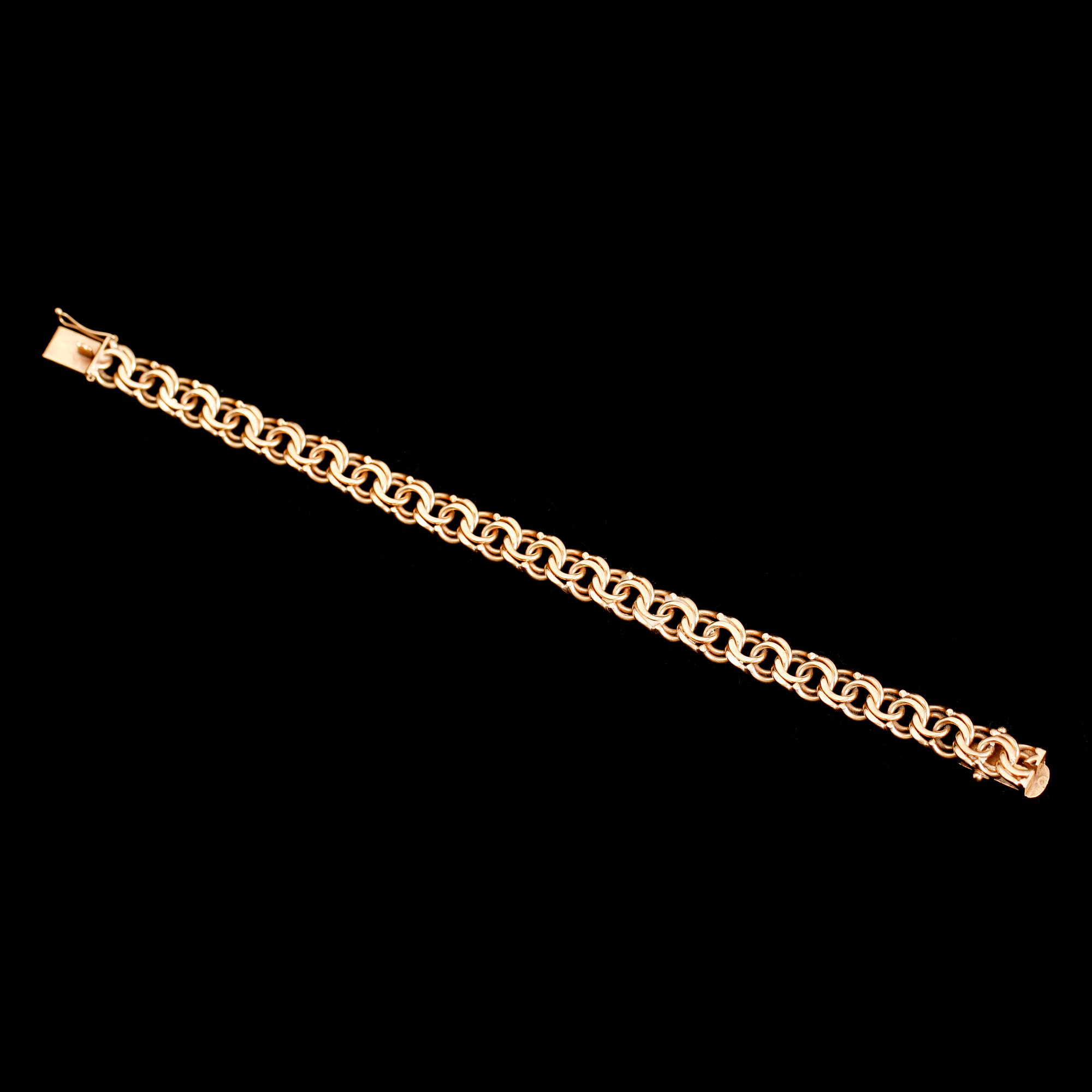 ARMBAND, 18k guld, Sverige, 1964. Vikt ca30g.