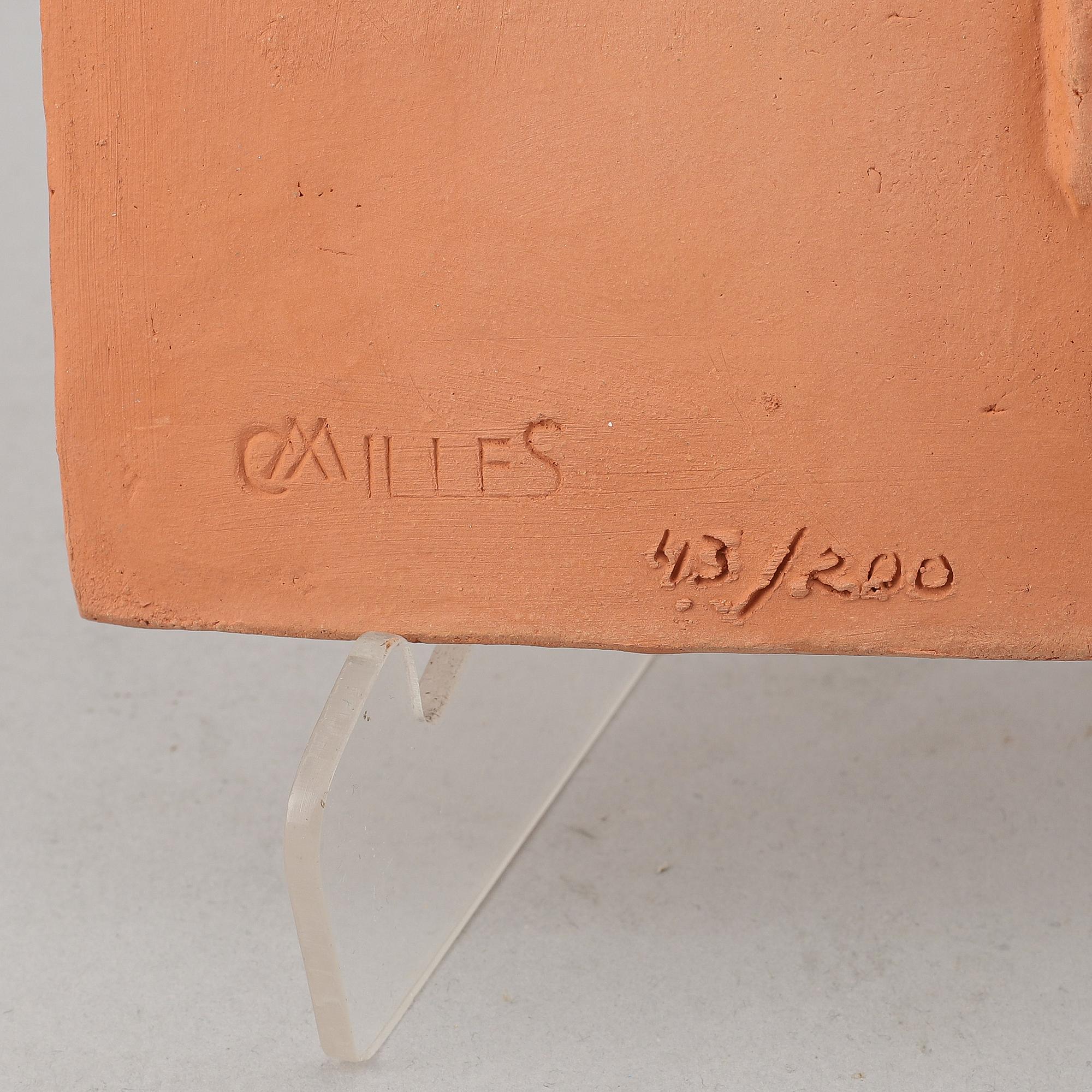 Carl Milles, relief, terracotta, stämpelsignerad och numrerad 43/200.