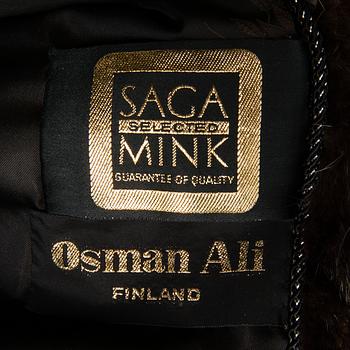 A SAGA MINK FUR COAT.