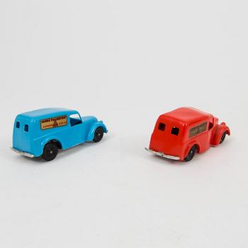 Nine Tri-Ang Minic Toys cars England 1950s.