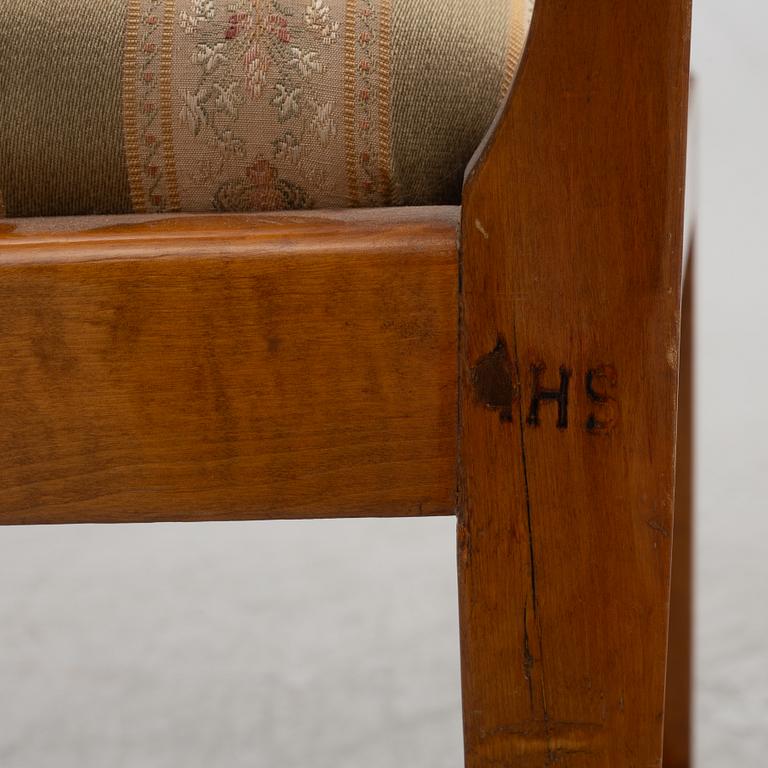 Four late Gustavian chairs by Johan Hammarström (Stockholm, Sweden, 1794-1812/19).