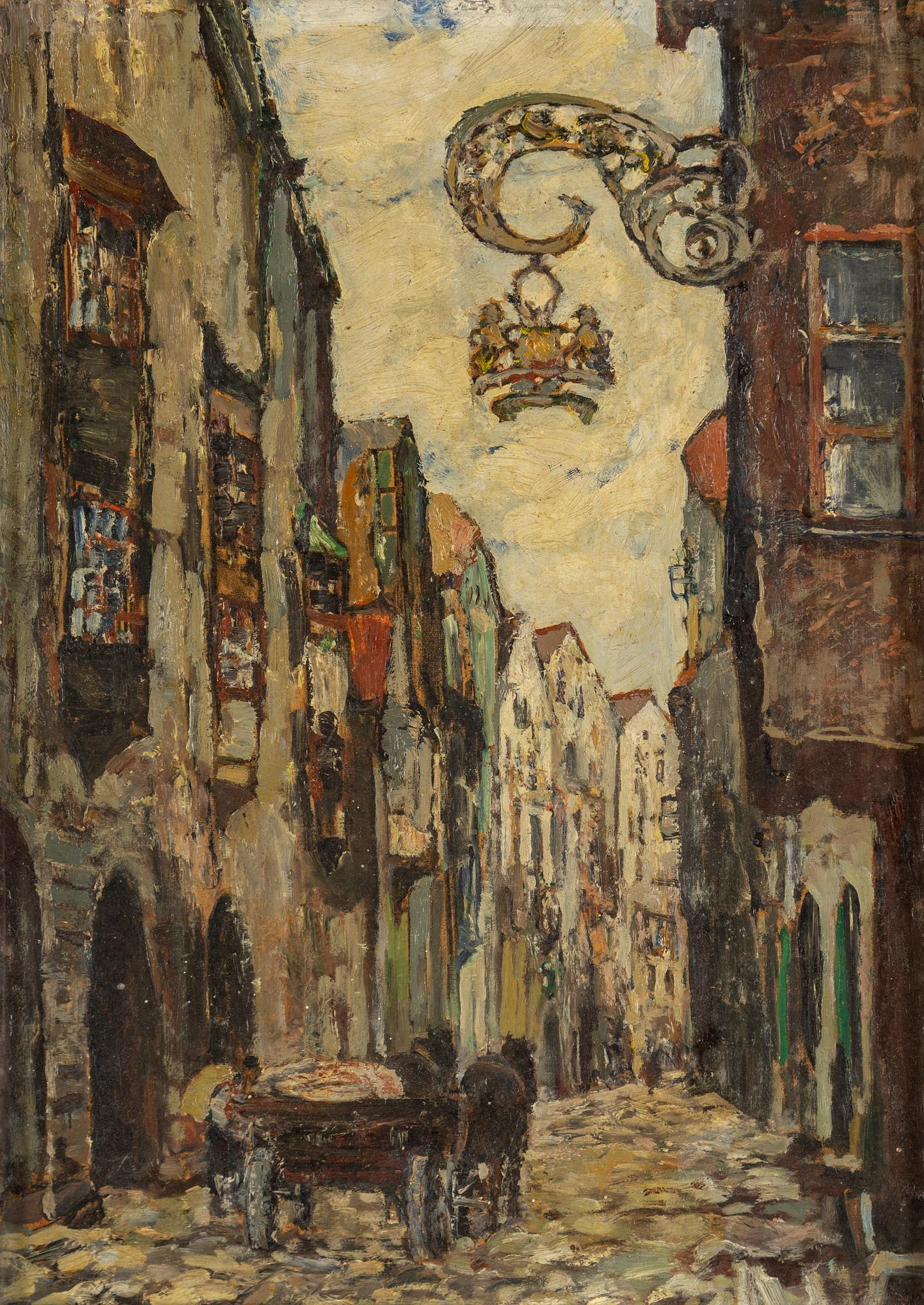 ERNST KOLBE, oil on panel, signed E kolbe and dated 1929 on verso.