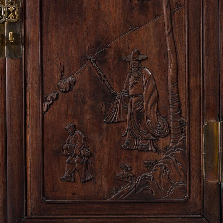 A hardwood cabinet, China, 20th century.