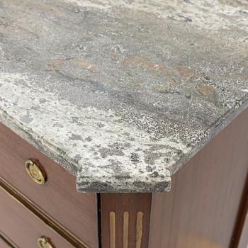 A Gustavian style chest of drawers, around 1900.