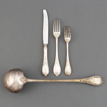 A silver cutlery, K Andersson, Stockholm 1900-1914. (37 pc).