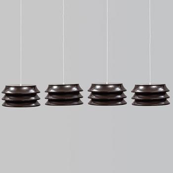 A set of four ceiling lamps from the 1960's/70's.