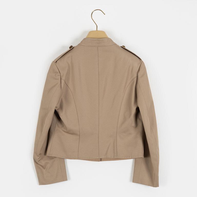 Gucci, a beige cotton jacket, Italian size 40.