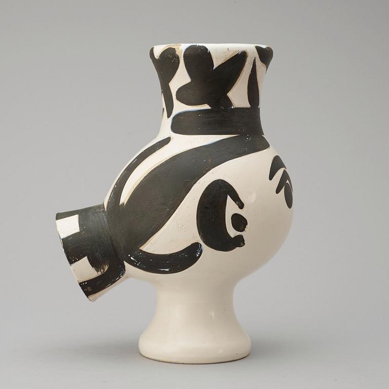 A Pablo Picasso faience pitcher 'Chouette femme', Madoura, Vallauris, France 1951.