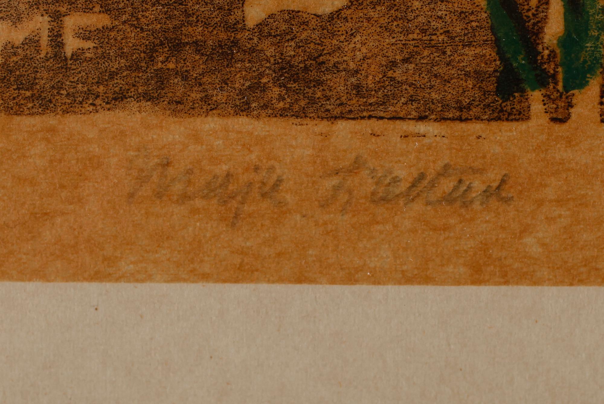 KERSTIN MARIA (MAJA) FJAESTAD, 2 st, träsnitt, signerade.