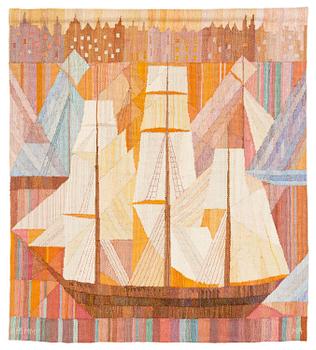 222. Marianne Richter, a tapestry, 'Strandvägsskuta' c. 107 x 96 cm, signed AB MMF MR.
