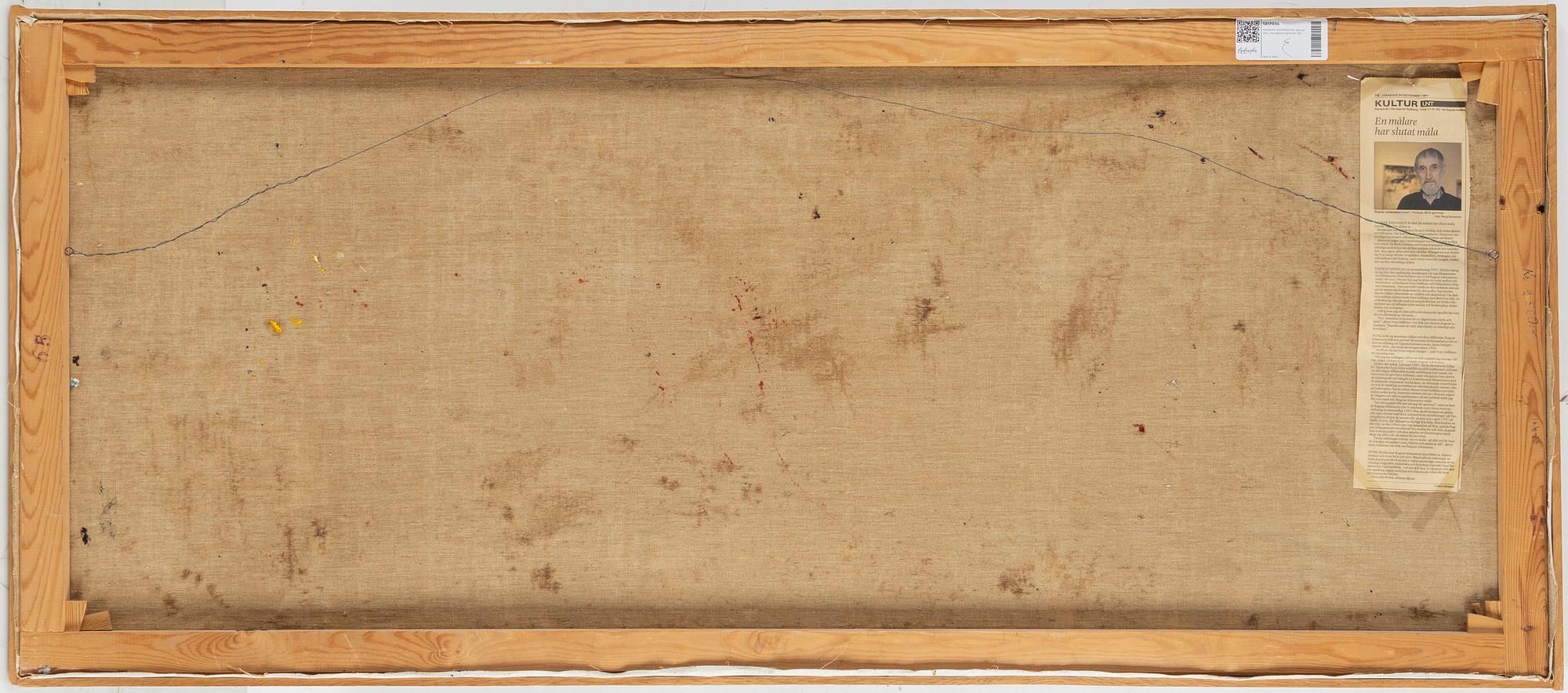 RAGNAR JOHANSSON, oil on canvas, signed.