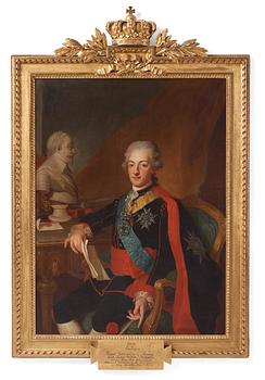 773. Per Krafft d.ä., Gustaf III i svenska hovdräkten (1746-1792).