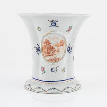 A famille rose tulip vase, Qing dynasty, 18th Century.