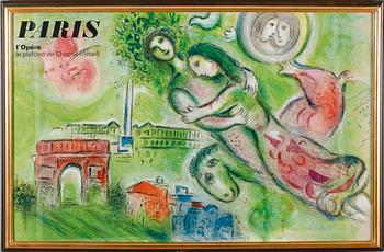 Marc Chagall · MARC CHAGALL (efter), färglitografi.