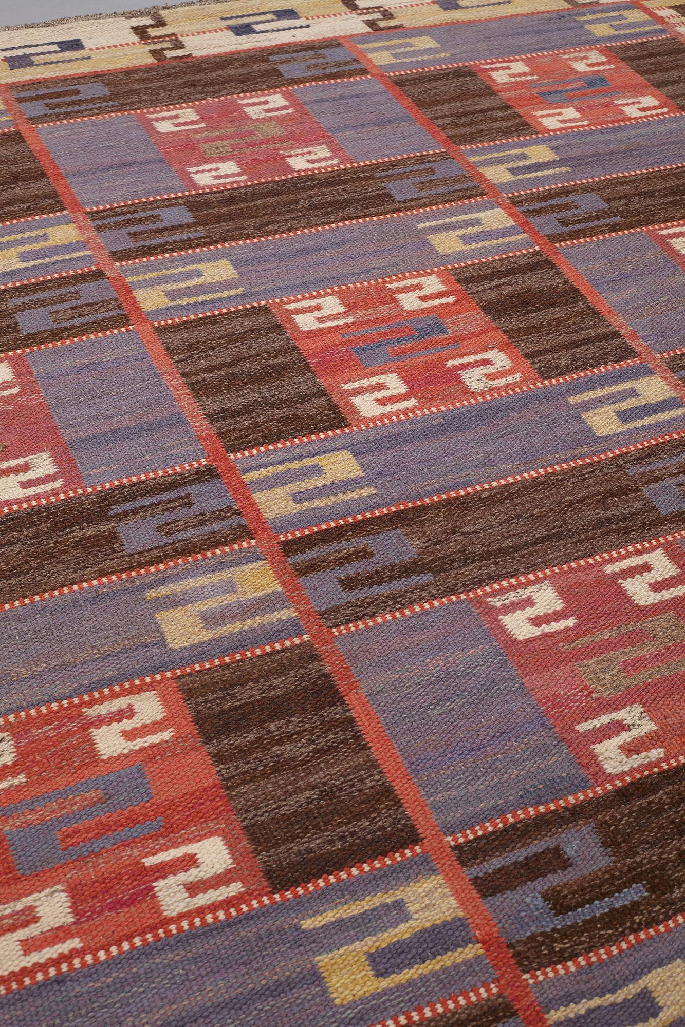 Märta Måås-Fjetterström, MATTA, "Blå Esset", rölakan, ca 248,5 x 191,5  cm, signerad AB MMF.