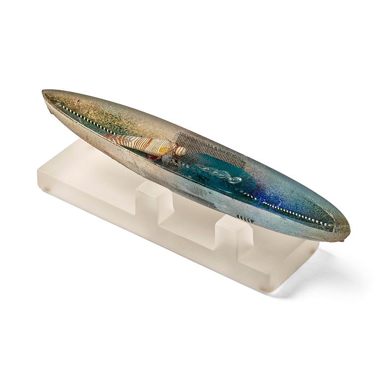 Bertil Vallien, a unique sand cast glass sculpture, Kosta Boda, Sweden.