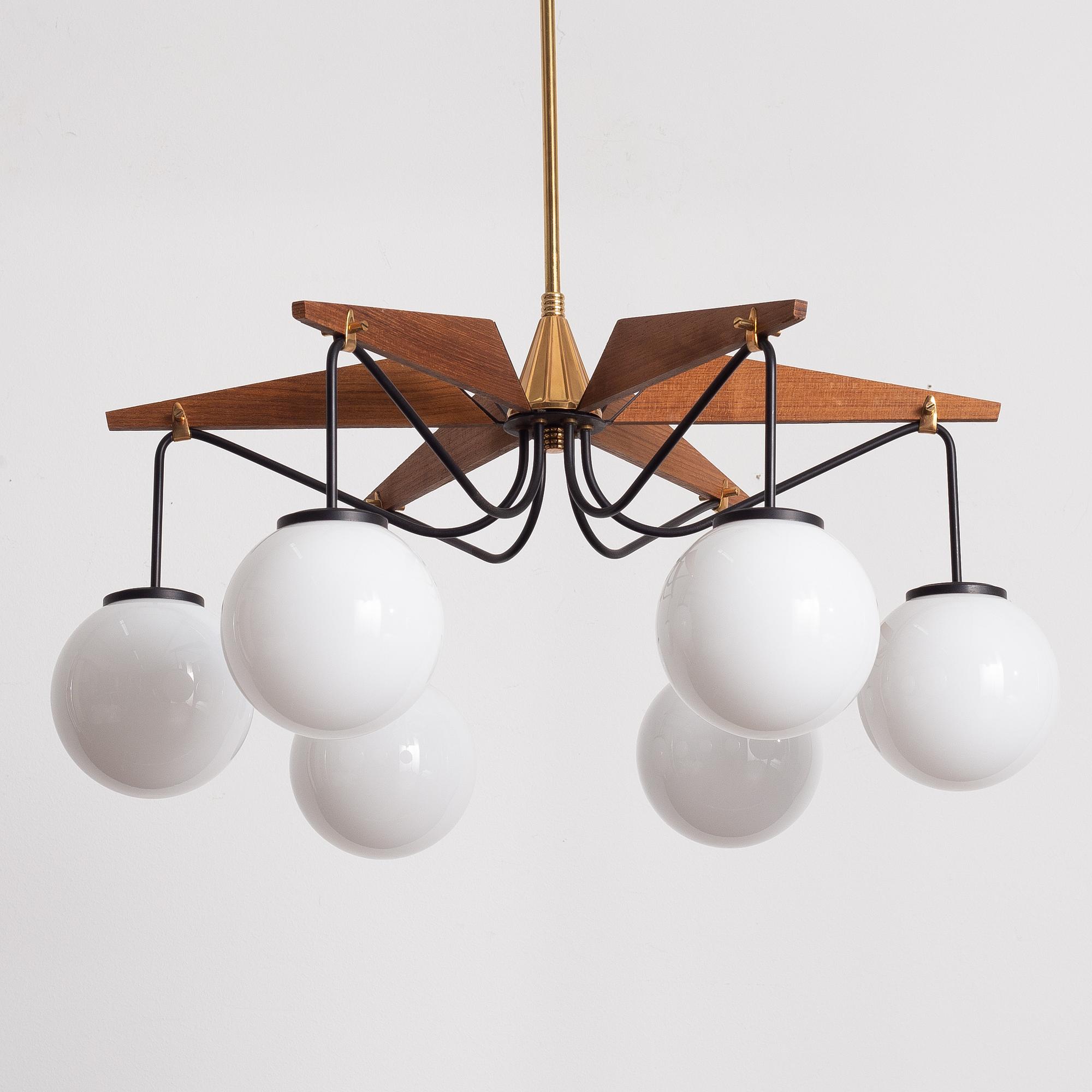 Ceiling lamp, Italy, second half of the 20th century.