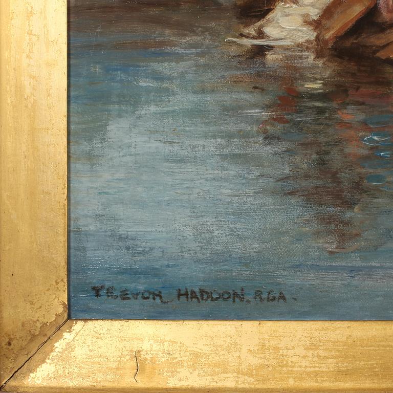 TREVOR HADDON, olja på duk, signerad.