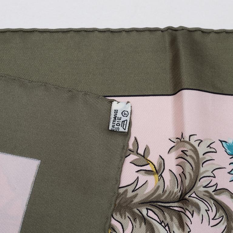 Hermès, scarf, "Les Jardiniers du Roy".