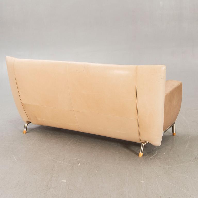 A Gerard van den Berg leather sofa later part of the 20th century.