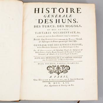 BOK, Joseph De Guignes: "Histoire générale des Hun", Paris, 3 vol, 1756.