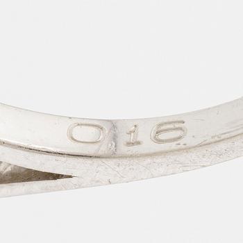 Ring in 18K white gold with a brilliant-cut diamond 0.16 ct.